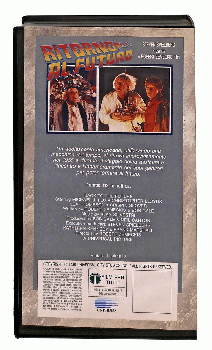 EBOND Ritorno Al Futuro Universal Cic VHS VH004959