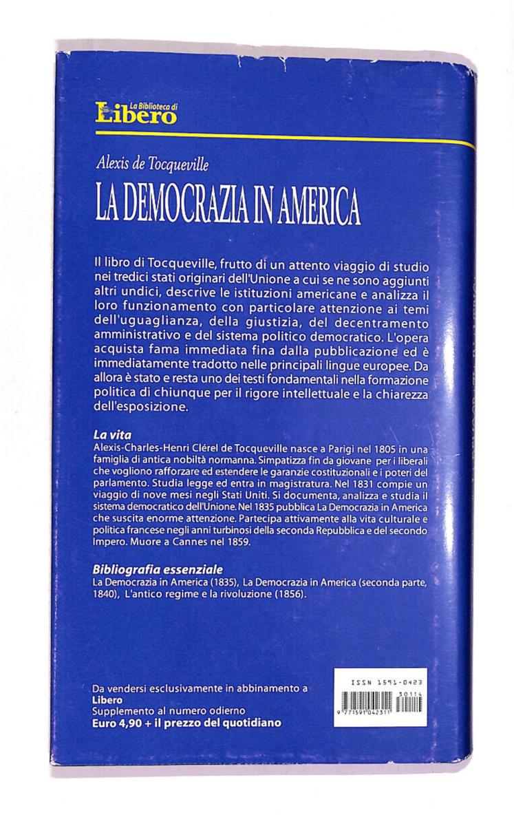 EBOND La Democrazia In America La Biblioteca Di Libero n 1 Libro LI011112