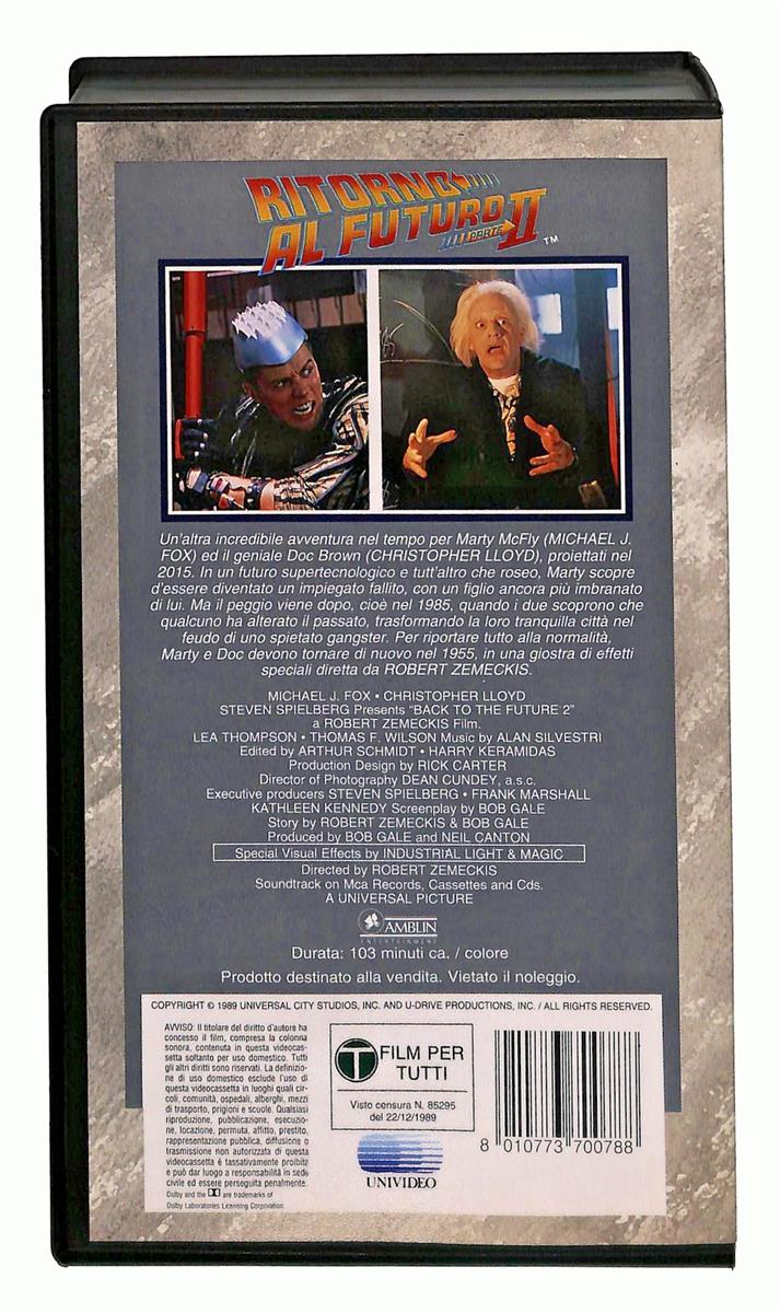 EBOND Ritorno Al Futuro Parte Ii Universal Cic VHS VH005179