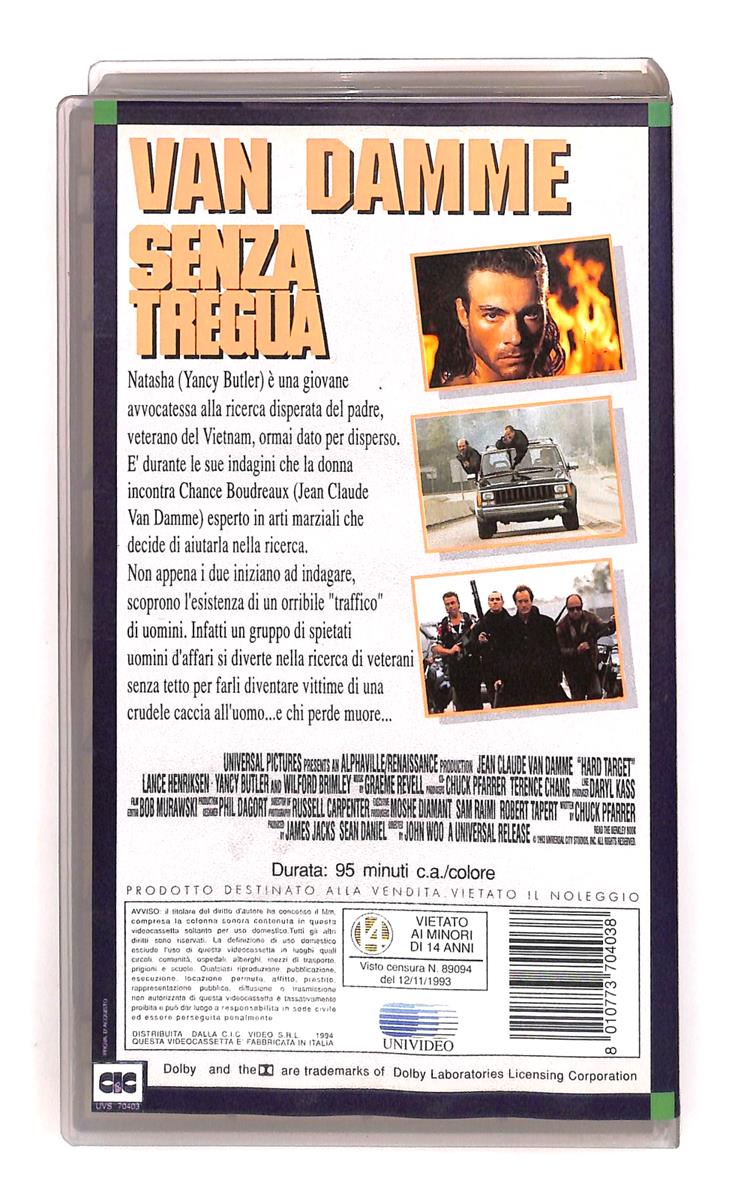EBOND Senza Tregua Universal Cic VHS VH004964