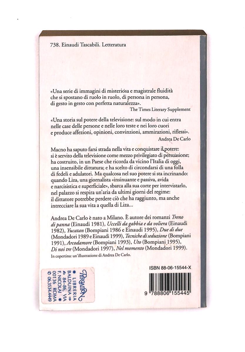 EBOND Macno Andrea De Carlo Einaudi Libro LI041940