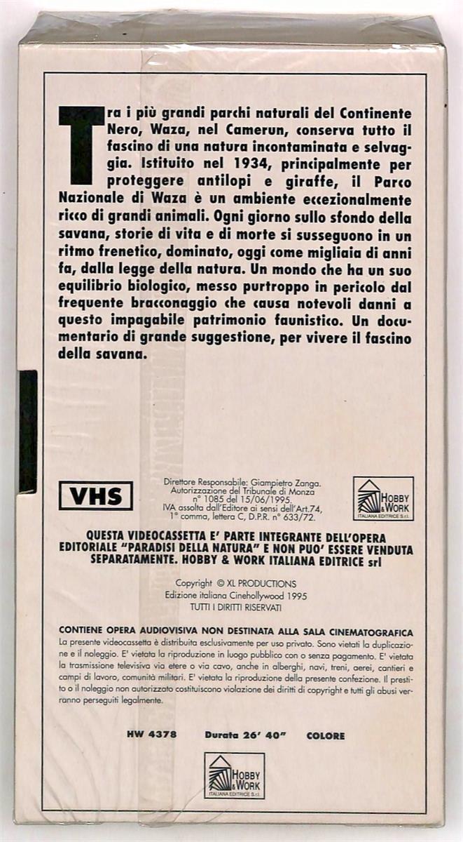 EBOND Paradisi Della Natura Il Parco Nazionale Di Waza Editoriale VHS VH005437