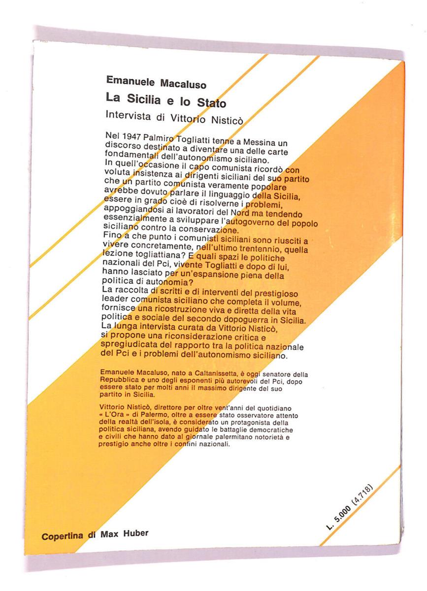 EBOND La Sicilia e Lo Stato Libro LI006956