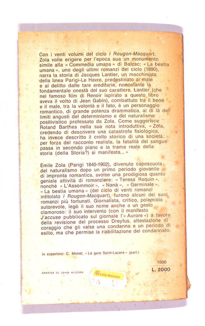 EBOND La Bestia Umana Libro LI008509
