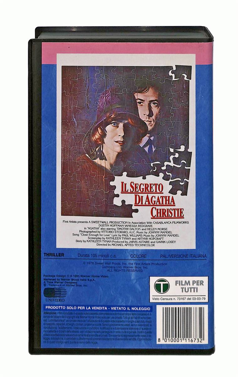 EBOND Il Segreto Di Agatha Christe Dustin Hoffman Collection Wb VHS VH004232