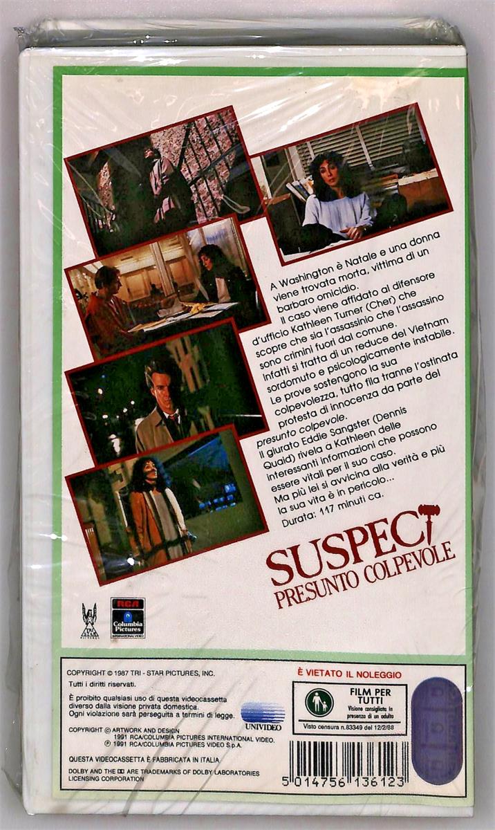 EBOND Suspect Presunto Colpevole Columbia Winners VHS VH004759