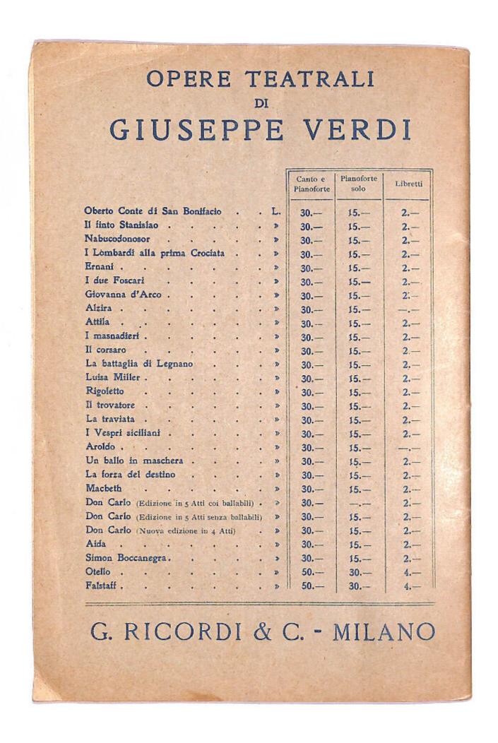 EBOND Un Ballo In Maschera Libro LI013022
