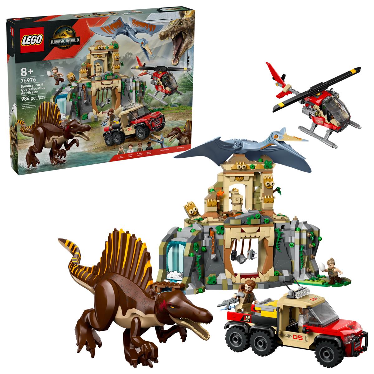 LEGO 76976 Missione aerea con Spinosauro e Quetzalcoatlus