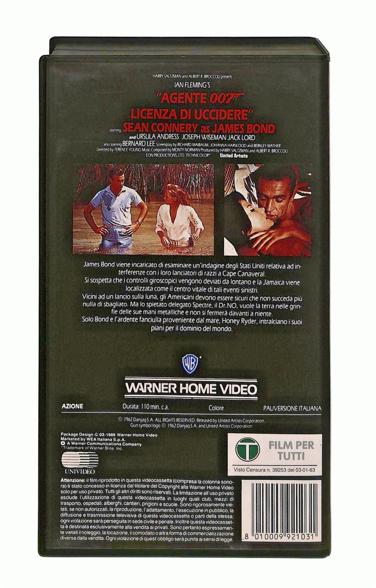 EBOND Licenza Di Uccidere James Bond 007 Wb VHS VH002251