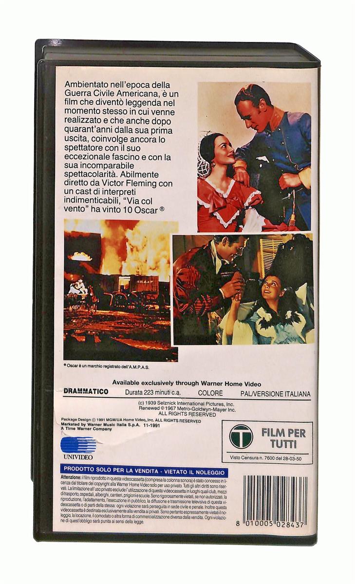 EBOND Via Col Vento Gli Scudi Mgm Ua VHS VH002771