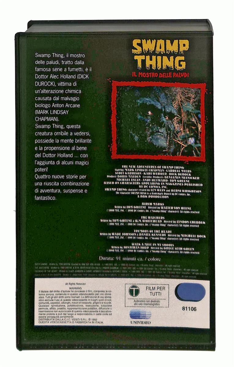 EBOND Swamp Thing Il Mostro Delle Paludi Universal Cic VHS VH005071