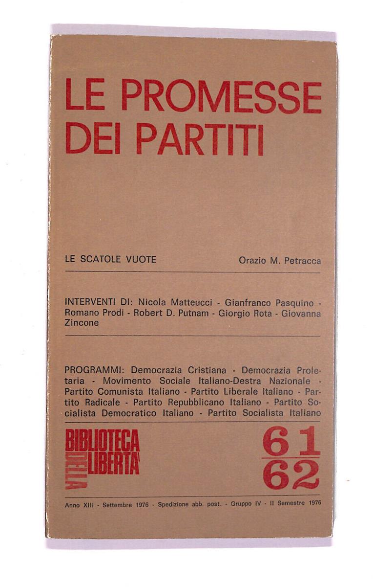 EBOND Le Promesse Dei Partiti Libro LI006852