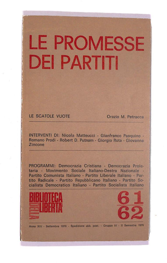 EBOND Le Promesse Dei Partiti Libro LI006852