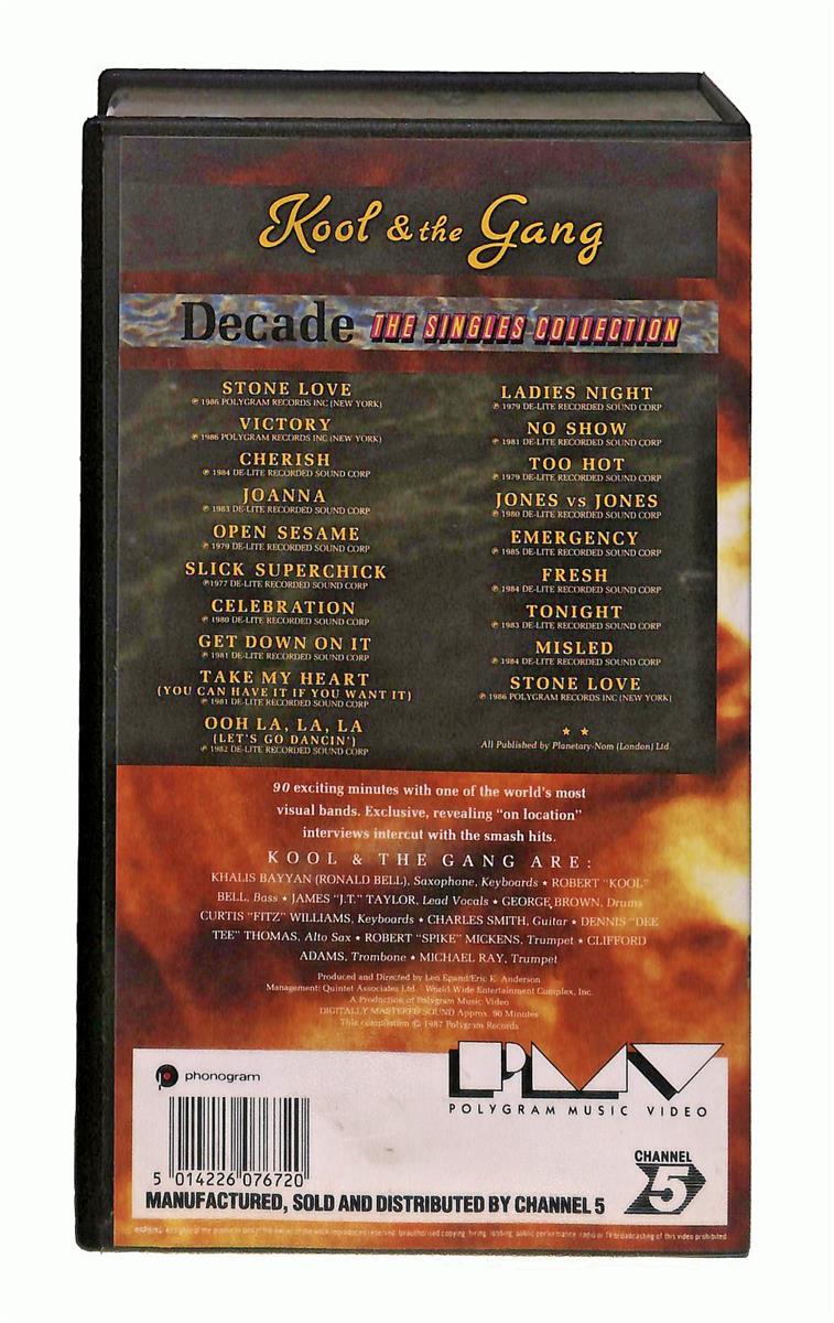 EBOND Kool & The Gang Decade No Ita In Lingua Inglese VHS VH003718