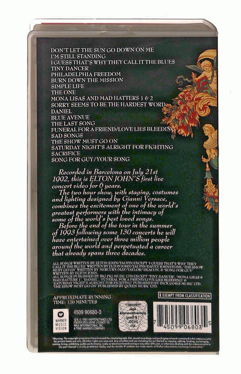 EBOND Elton John Live In Barcellona No Ita In Lingua Inglese VHS VH003783