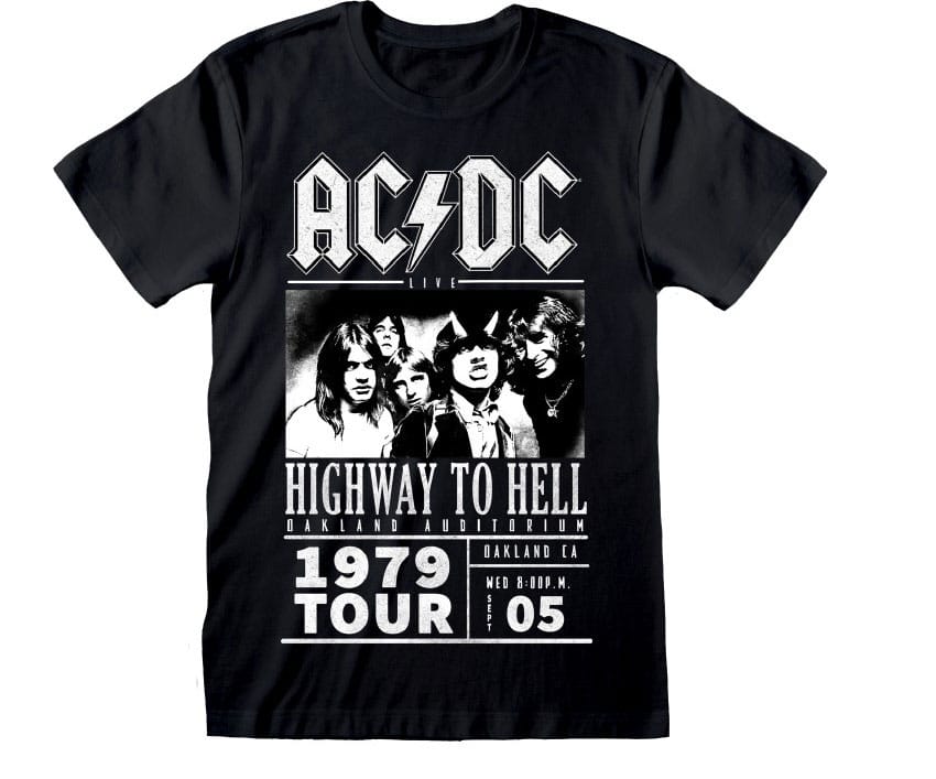 AC/DC T-Shirt Highway To Hell 1979 Tour Black Size M P032645