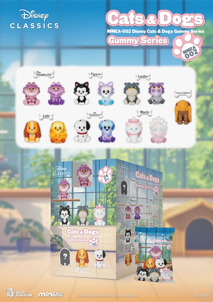 Disney Cats & Dogs Mini Egg Attack Blind Box Figures Gummy Series 3 cm Assortment (24) P069127