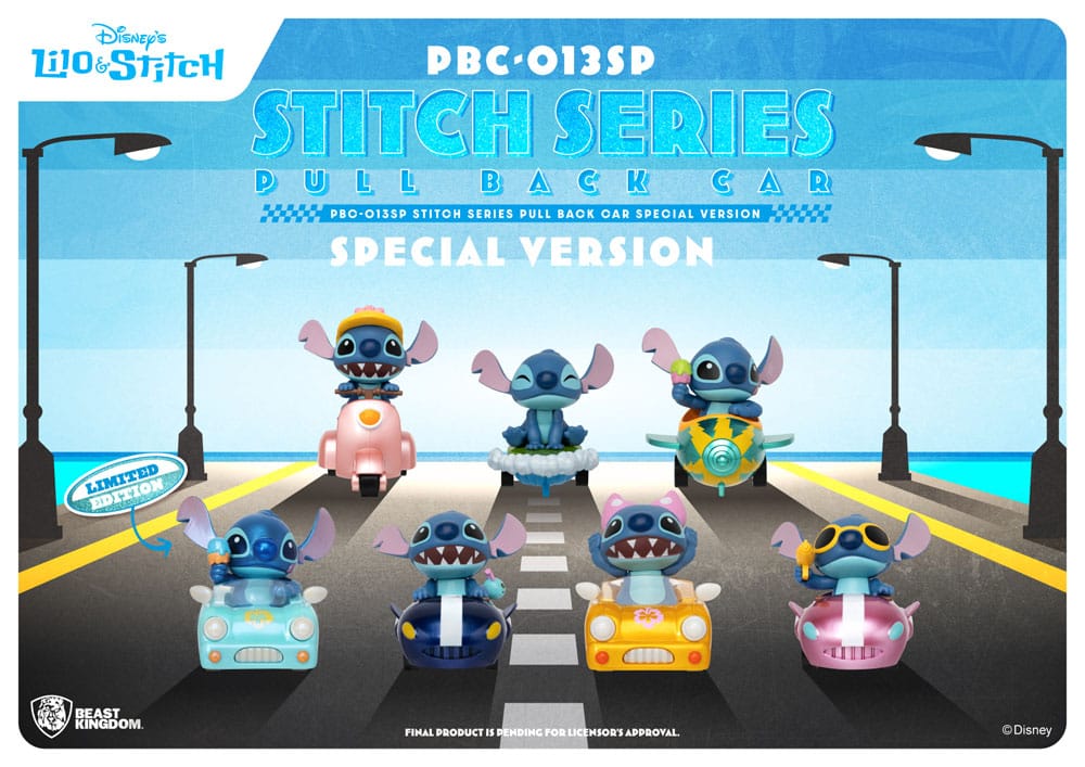 Lilo & Stitch Pull Back Cars Blind Box 6-Pack Special Edition P033522