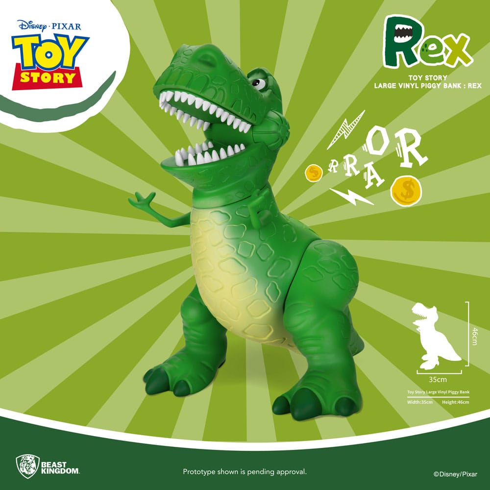 Toy Story Piggy Vinyl Bank Rex 46 cm P033530