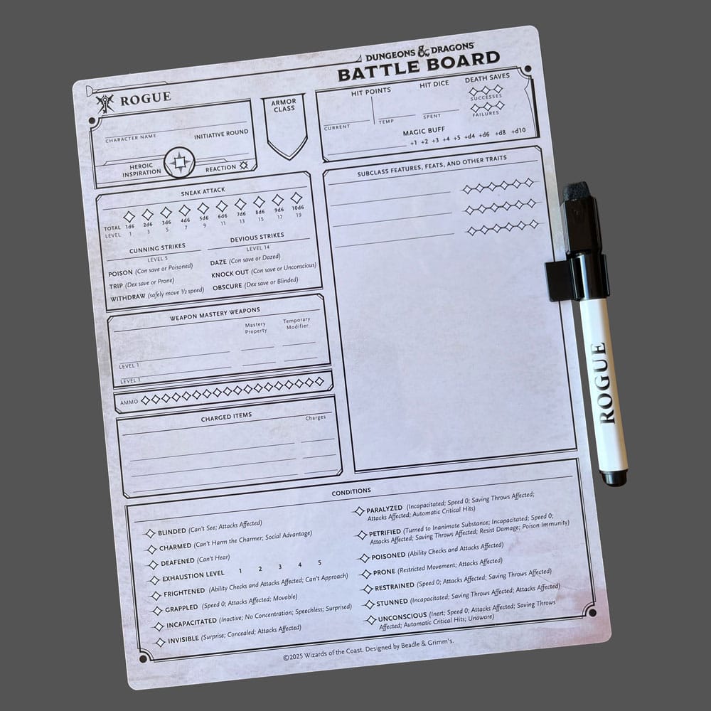 Dungeons & Dragons Battle Board Rogue P067634