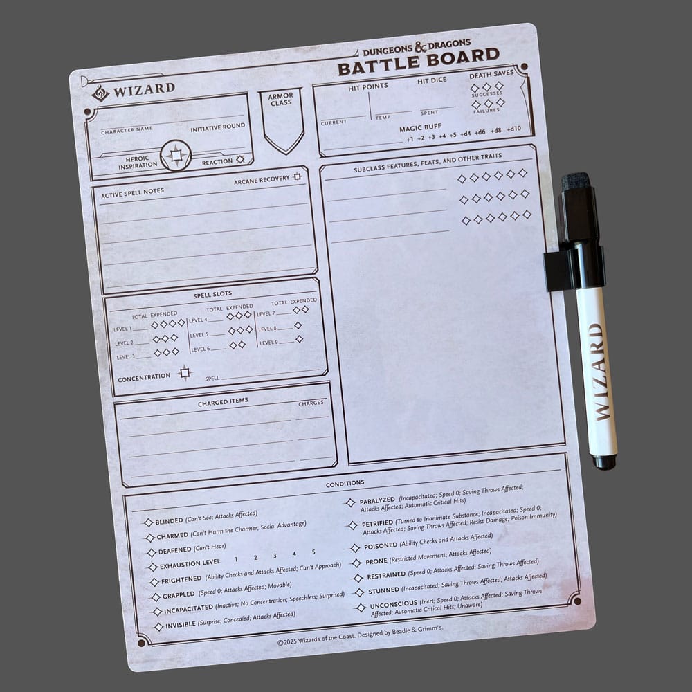 Dungeons & Dragons Battle Board Wizard P067635