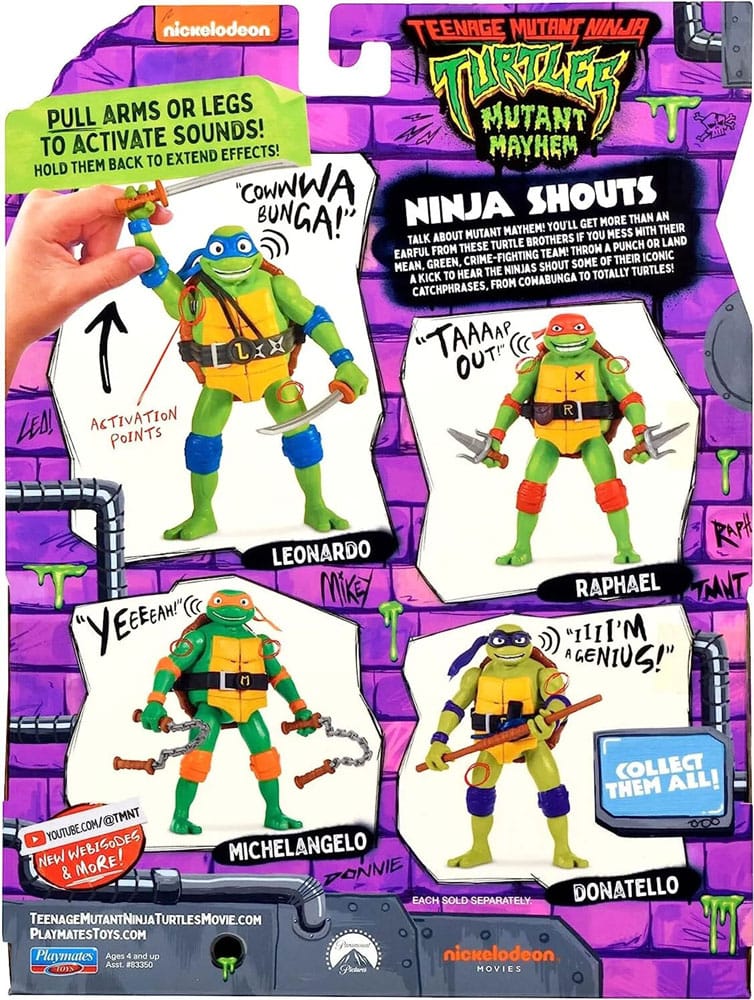 Teenage Mutant Ninja Turtles: Mutant Mayhem Ninja Shouts Action Figure Donatello 14 cm