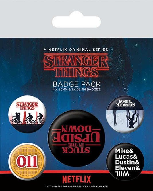 Stranger Things Pin-Back Buttons 5-Pack Upside Down P065586