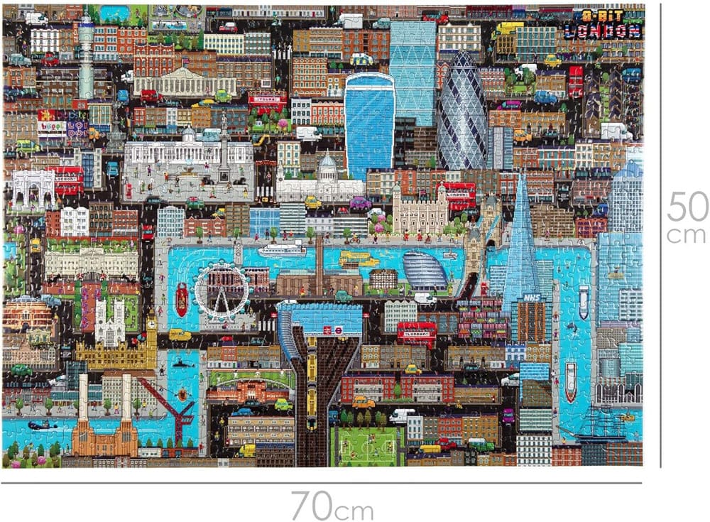 8-Bit Pixel Puzzle London Level 3 1000 Pieces P033965