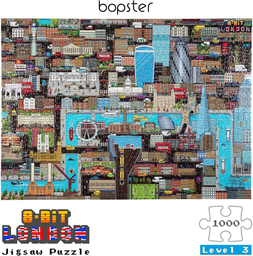 8-Bit Pixel Puzzle London Level 3 1000 Pieces P033965