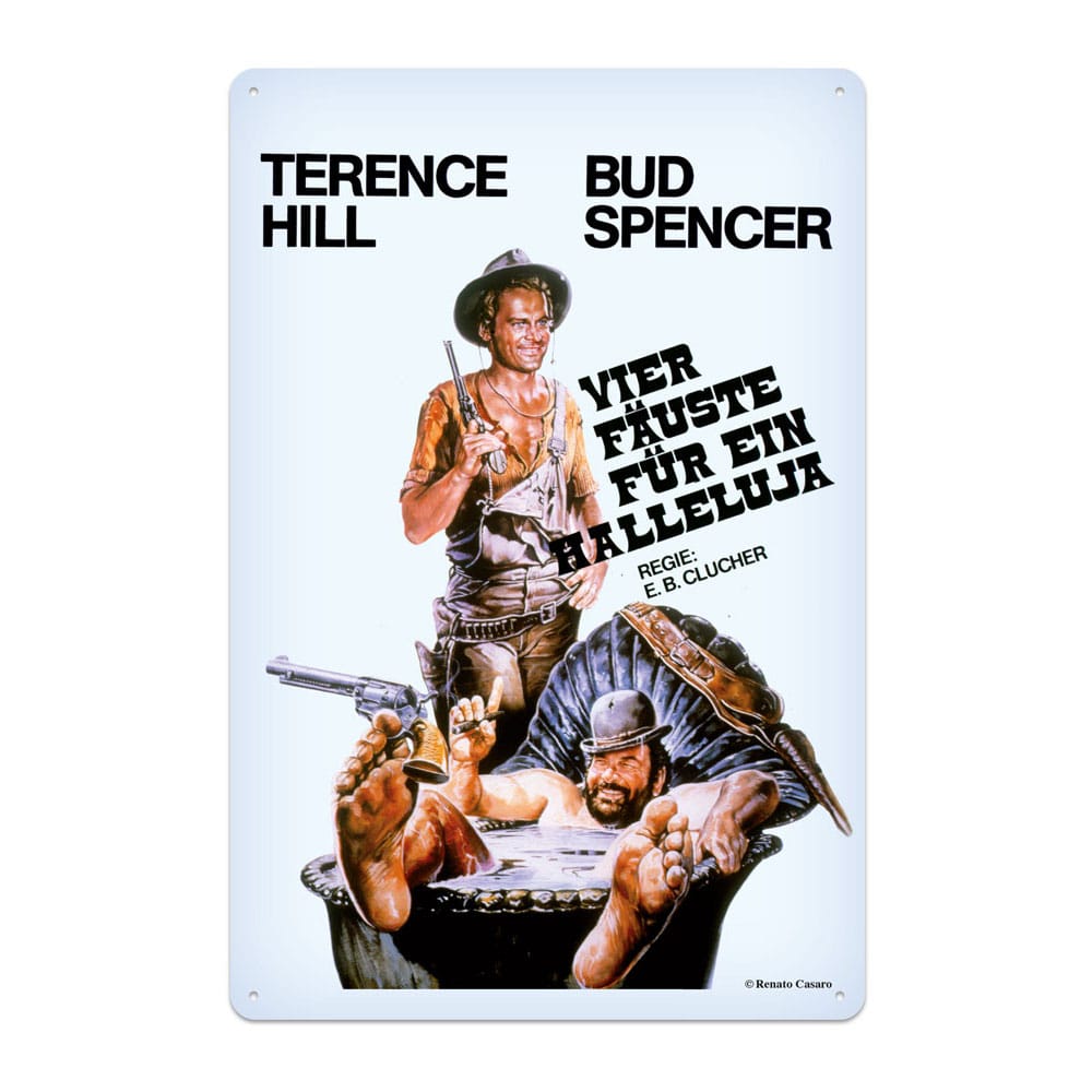 Bud Spencer & Terence Hill Tin Sign Vier Fauste fur ein Halleluja 20 x 30 cm