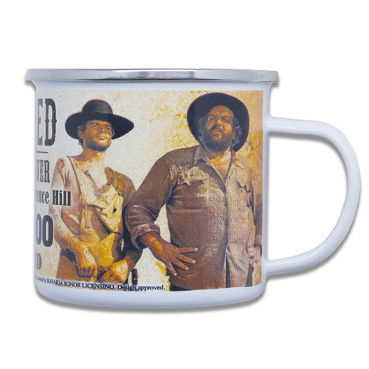 BUD SPENCER & TERENCE HILL ENAMEL MUG WANTED P034044