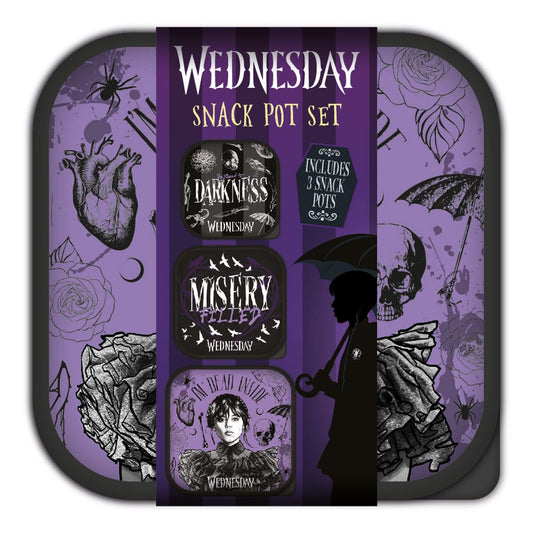 Wednesday Lunch Boxes 3 in 1 Snack Pots P034110