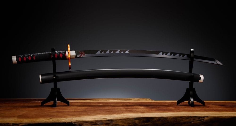 Demon Slayer: Kimetsu no Yaiba Proplica Replica 1/1 Nichirin Sword (Tanjiro Kamado) Kyojuro Rengoku´s Sword Gueard Ver. 88 cm P034408