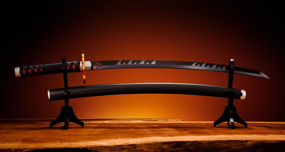 Demon Slayer: Kimetsu no Yaiba Proplica Replica 1/1 Nichirin Sword (Tanjiro Kamado) Kyojuro Rengoku´s Sword Gueard Ver. 88 cm P034408