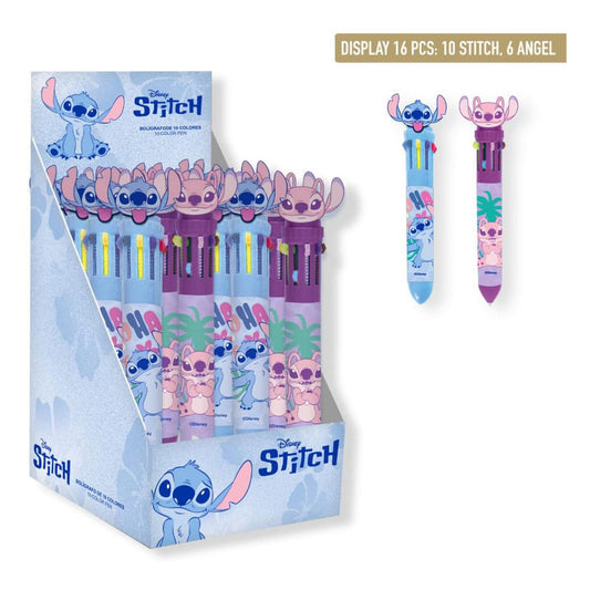 Loli & Stitch Multicoloured ball pens Display (16) P034934