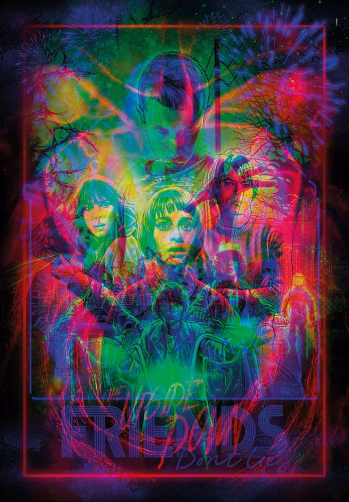 Stranger Things Metamorphic Art Collection Jigsaw Puzzle with Light-Up Effect The Upside (520 pieces) P068157