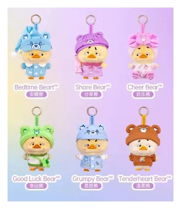 Upset Duck: Rainbow Care Bears Blind Box Keychain 16 cm Display (6) P073734