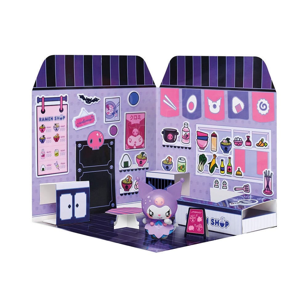 Hello Kitty and Friends Mini figure Sticker House Kuromi Ramen Shop P067896