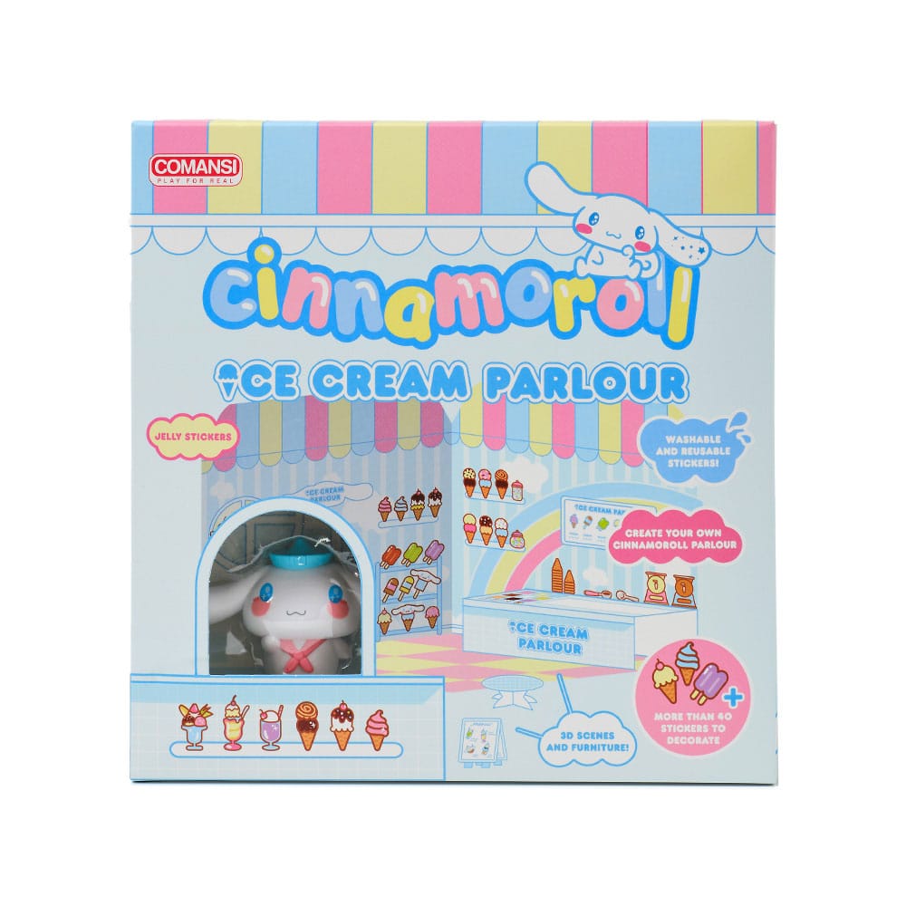 Hello Kitty and Friends Mini figure Sticker House Cinnamoroll Ice Cream Parlour P067898