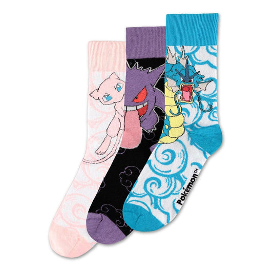 Pokemon Socks 3-Pack Crew 39-42