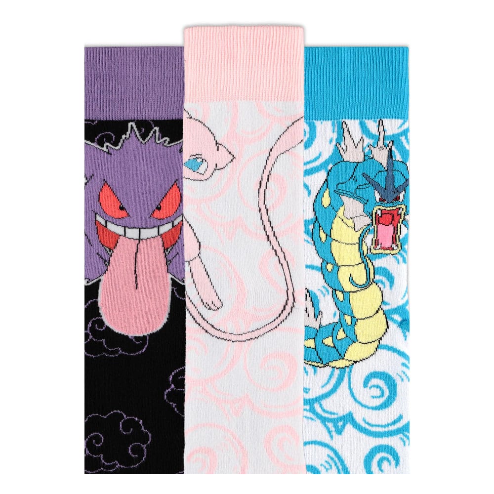 Pokemon Socks 3-Pack Crew 39-42