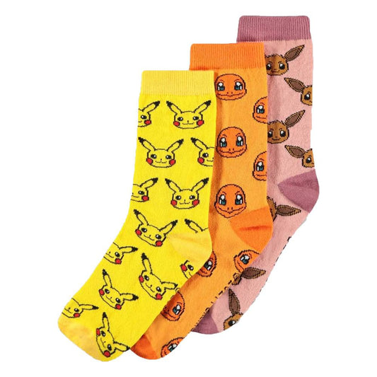 Pokemon Socks 3-Pack Three Icons 39-42