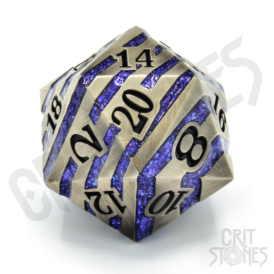 CritStones metal Dice D20 Engraved Elder 3 cm P071127