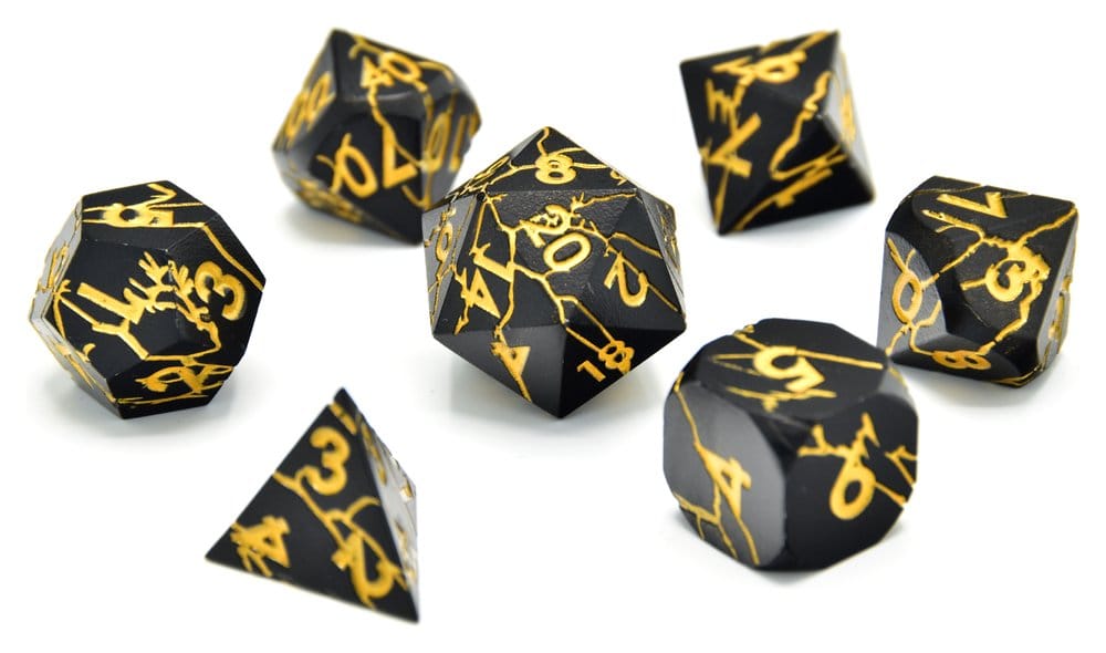 CritStones Metal Dice Set Torn Mystic (7) P071136