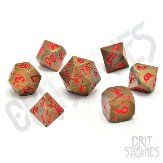 CritStones Metal Dice Set Rage Within (7) P035554