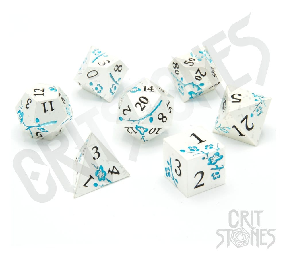 CritStones Metal Dice Set Iris Blossom (7) P071141
