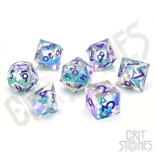 CritStones Liquid Core Dice Set Fantasia Fluid Electroplated  (7) P035556