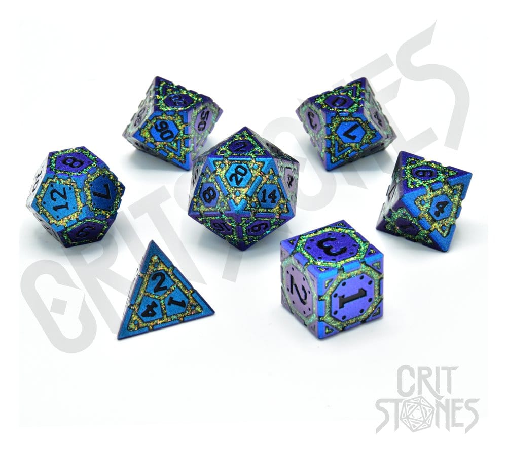 CritStones Metal Dice Set Twilight Grove (7) P071143