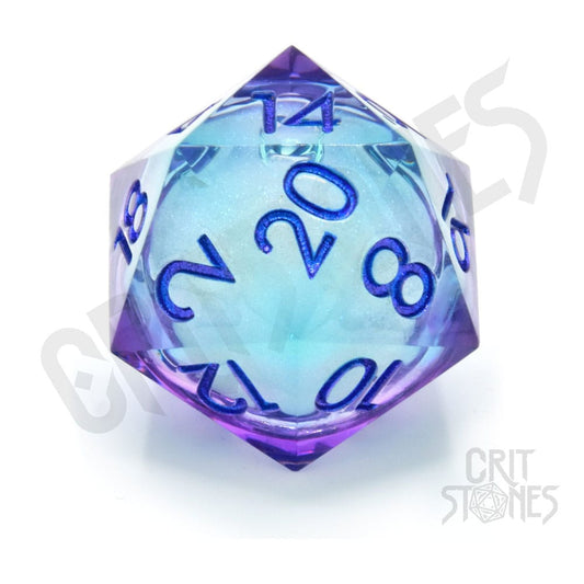 CritStones Liquid Core Dice D20 Moonlight Mystery 3 cm P035560
