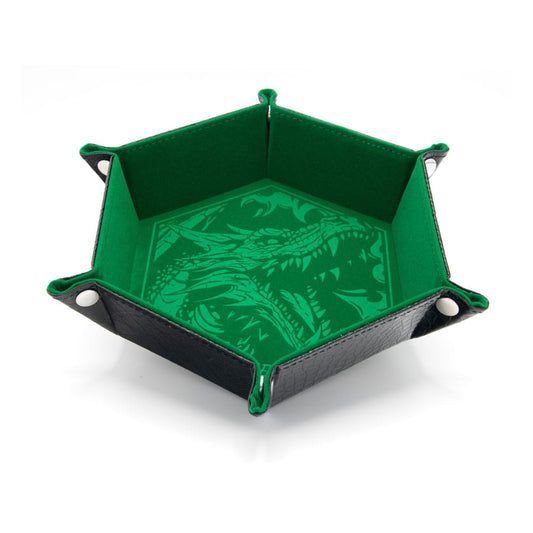 CritStones Folding Dice Tray Dragon Skin Edition Green P035563